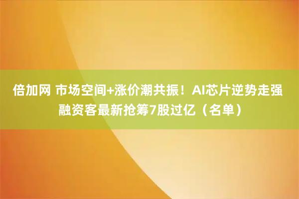 倍加网 市场空间+涨价潮共振！AI芯片逆势走强 融资客最新抢筹7股过亿（名单）